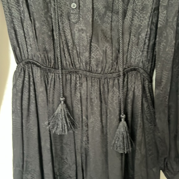 NWT $455 The Kooples LONG BLACK SNAKESKIN JACQUARD DRESS size 3 - Picture 9 of 17